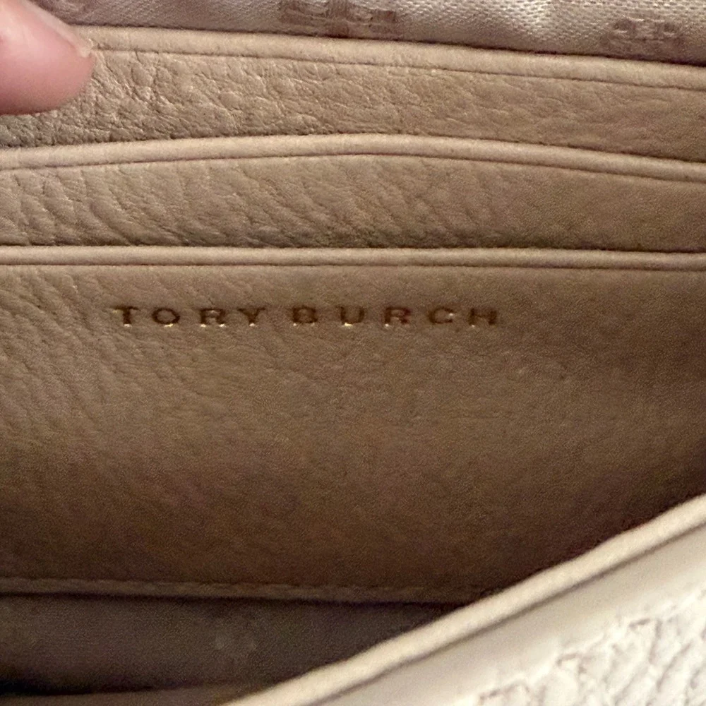 Tory Burch Britten Mini Crossbody Bag Blush Pink Pebbled Leather Gold Chain